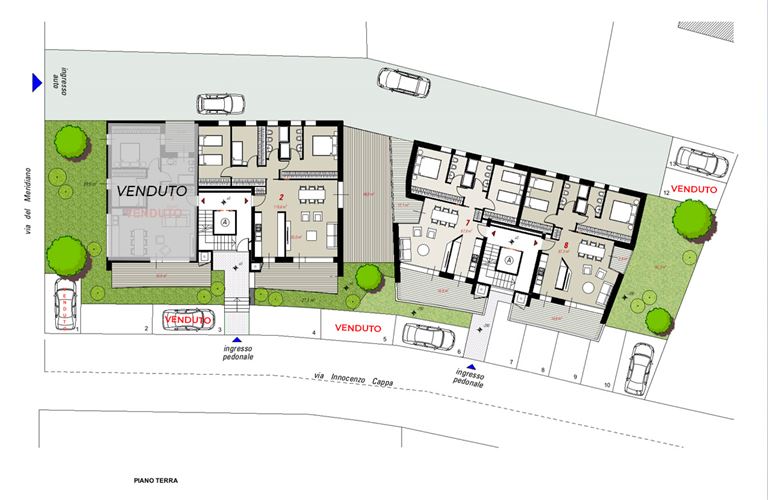 Appartamento N.8 piano terra 87 mq - Via del Meridiano