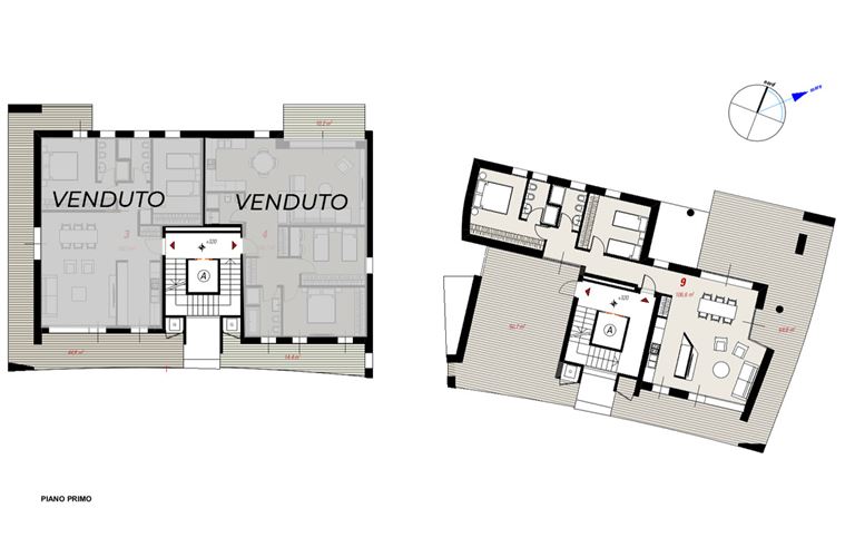 Appartamento N.9 primo piano 106 mq - Via del Meridiano