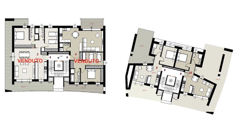 Appartamento N.9 primo piano 53 mq - Via del Meridiano